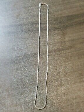 22" BRONZE ITALY Silver-Tone Diamond-Cut Popcorn Chain Necklace ✨🇮🇹